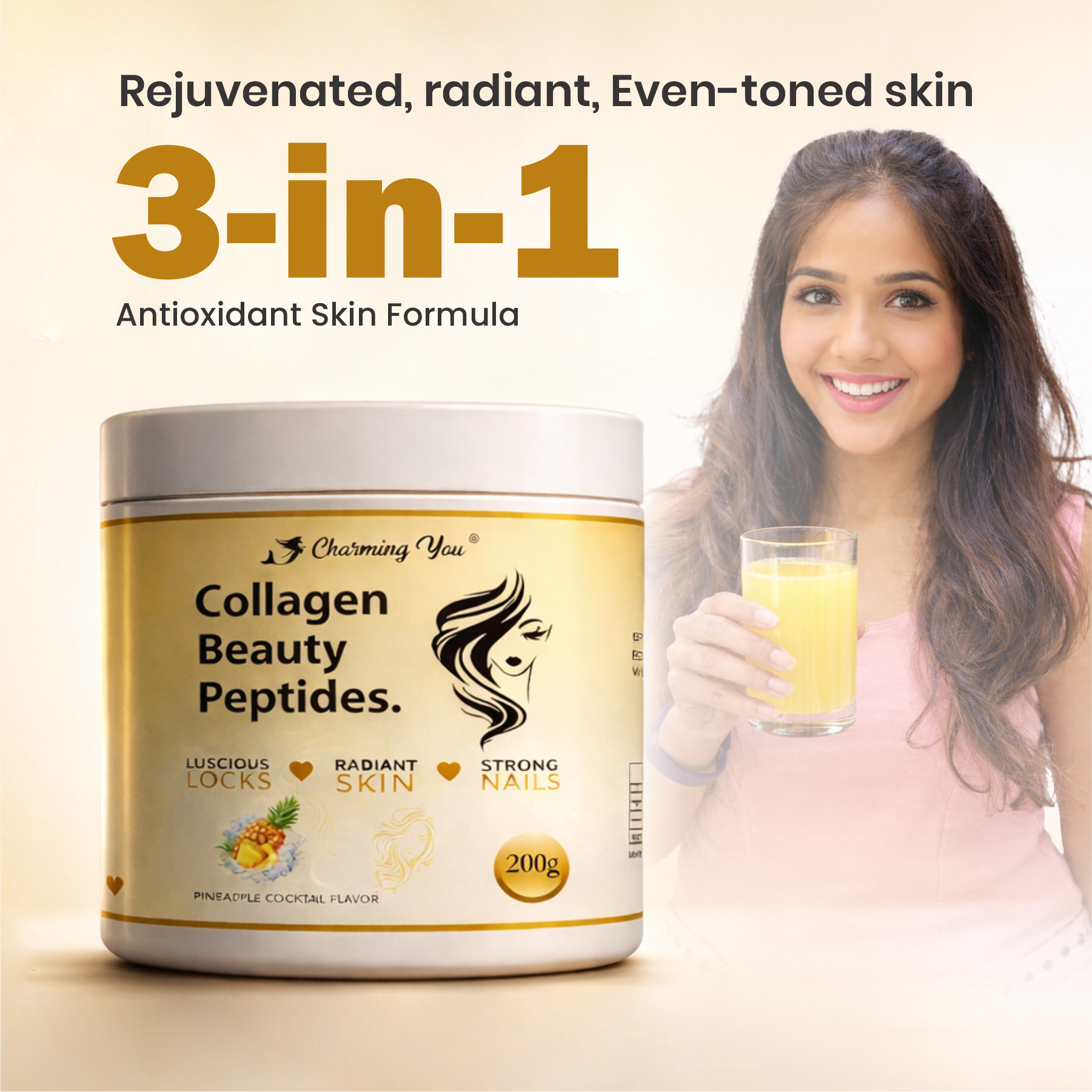 Charming You Collagen Beauty Pineapple Flavor jar