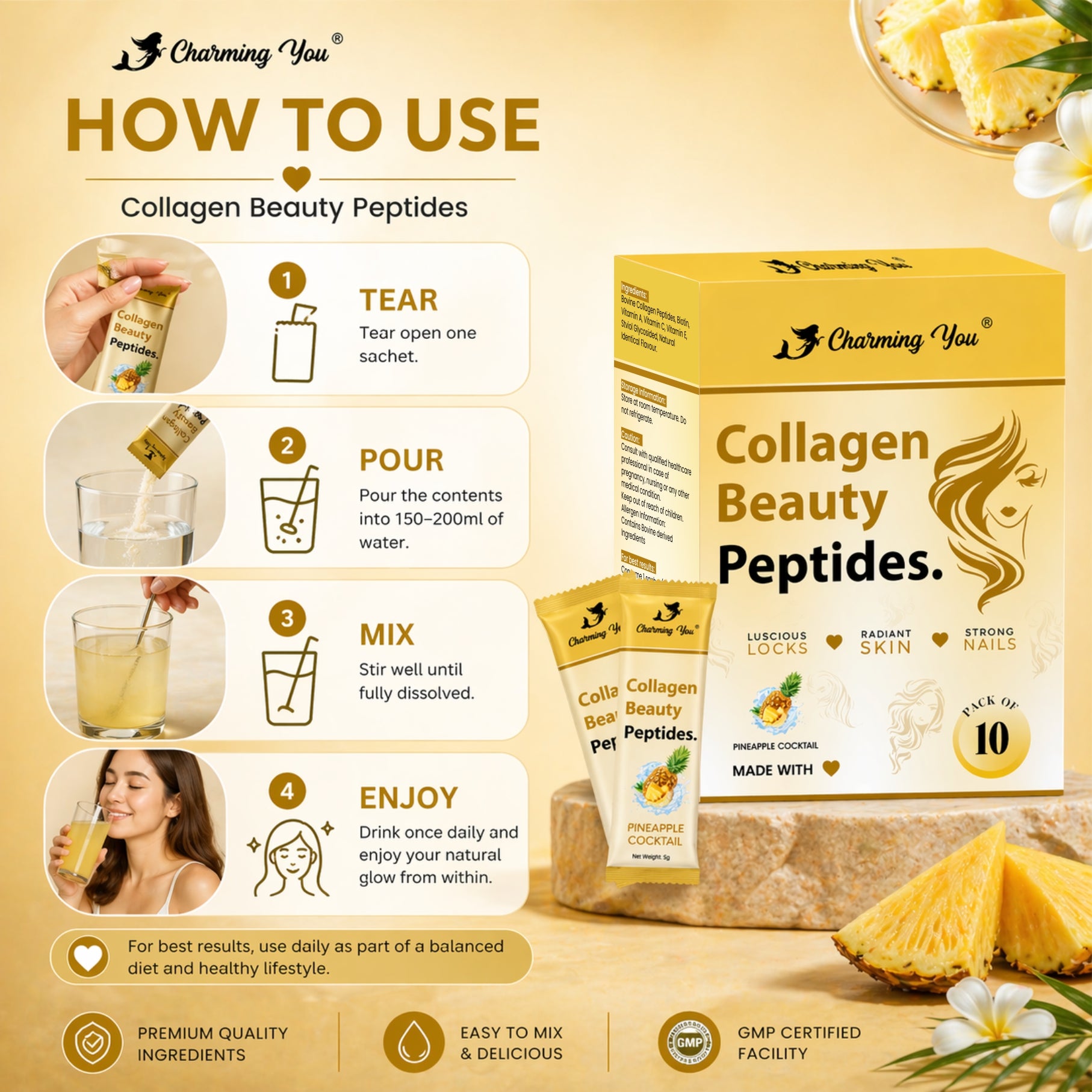 Charming You Collagen Beauty Pineapple Flavor