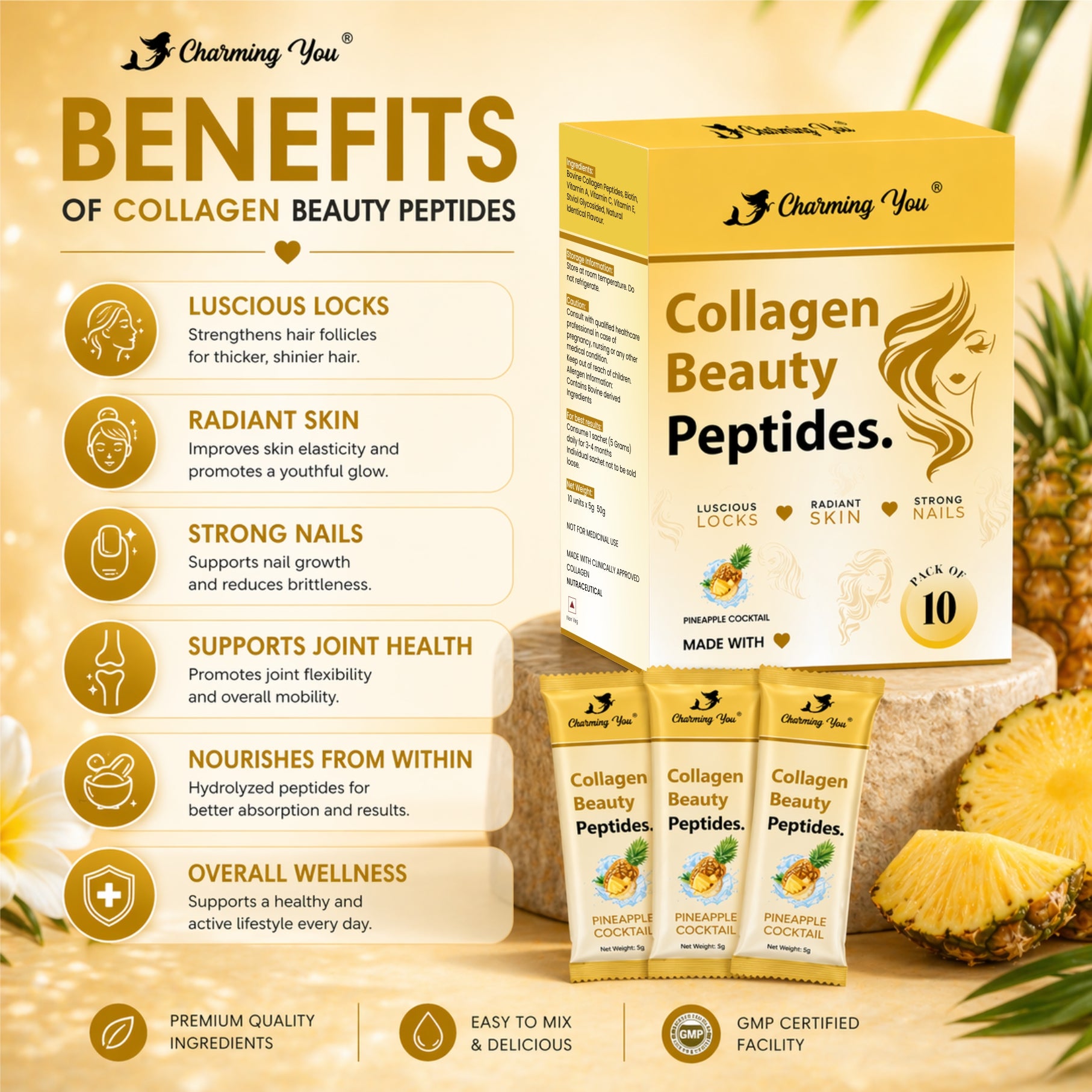 Charming You Collagen Beauty Pineapple Flavor