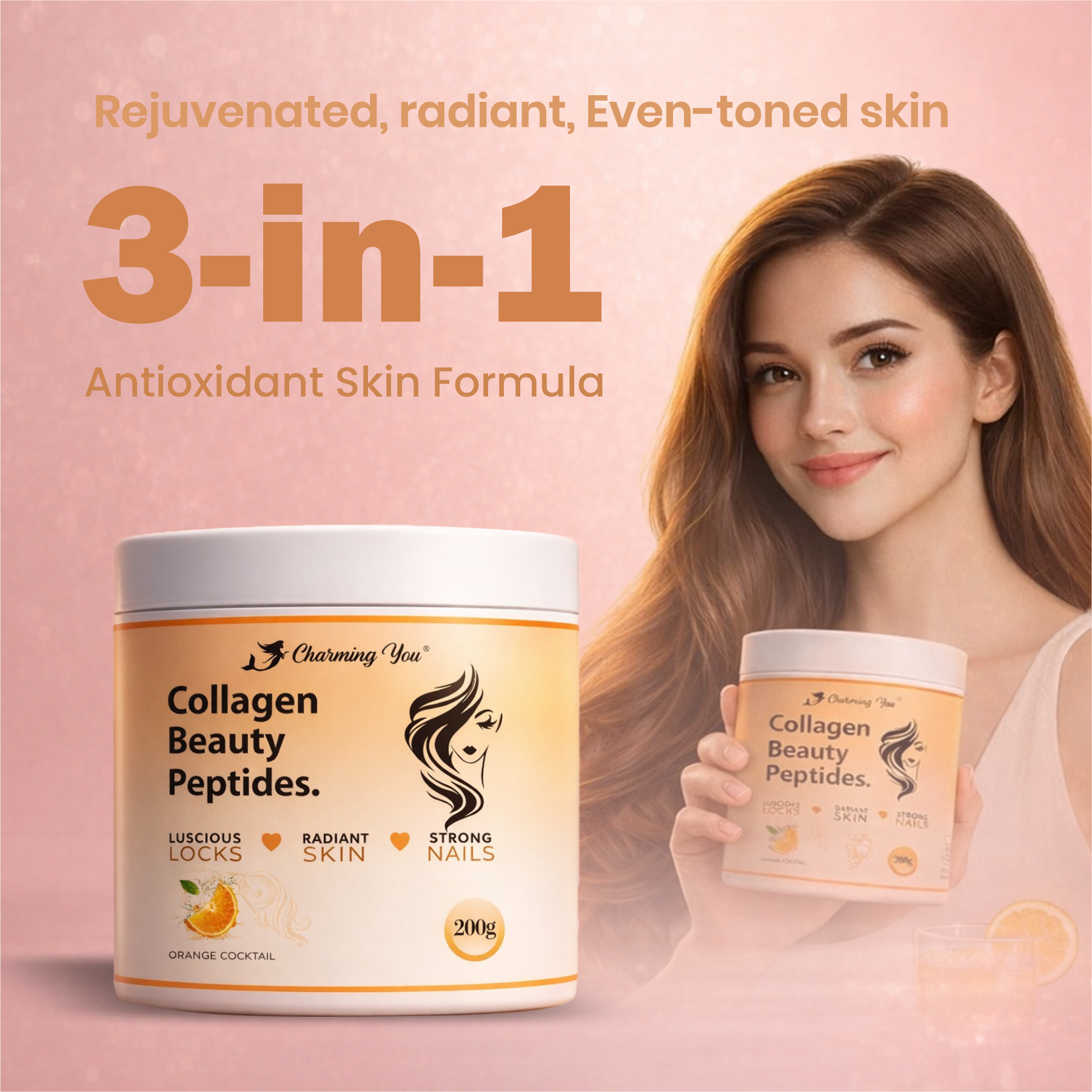 Charming You Collagen Beauty Peptides Orange Flavor