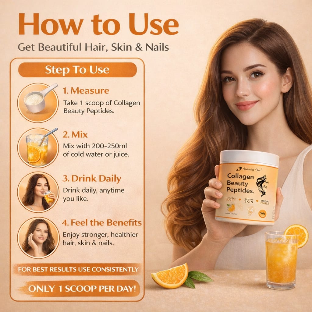Charming You Collagen Beauty Peptides Orange Flavor