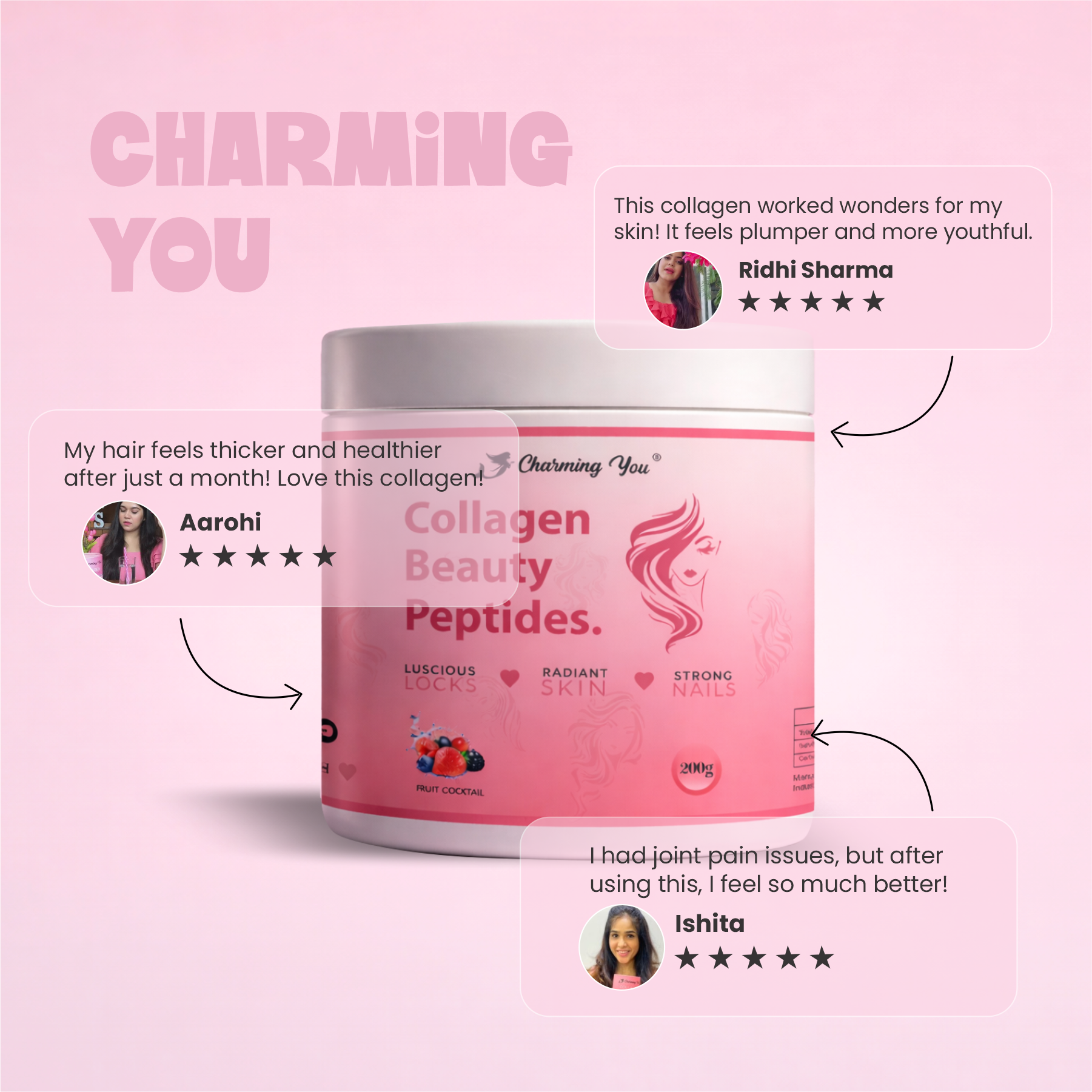 Charming You Collagen Beauty Fruits Flavor jar