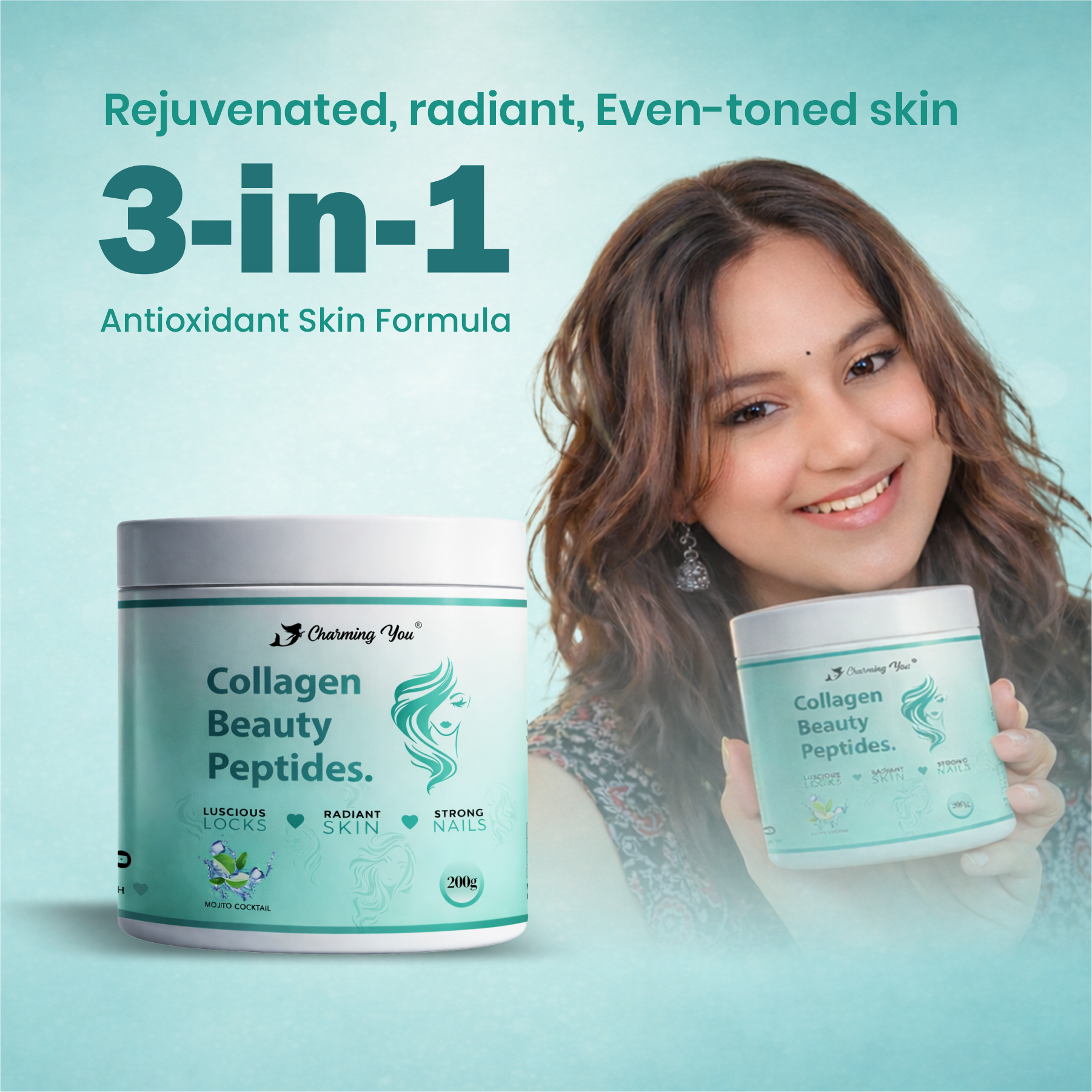 Charming You Collagen Beauty Mojito Flavor jar
