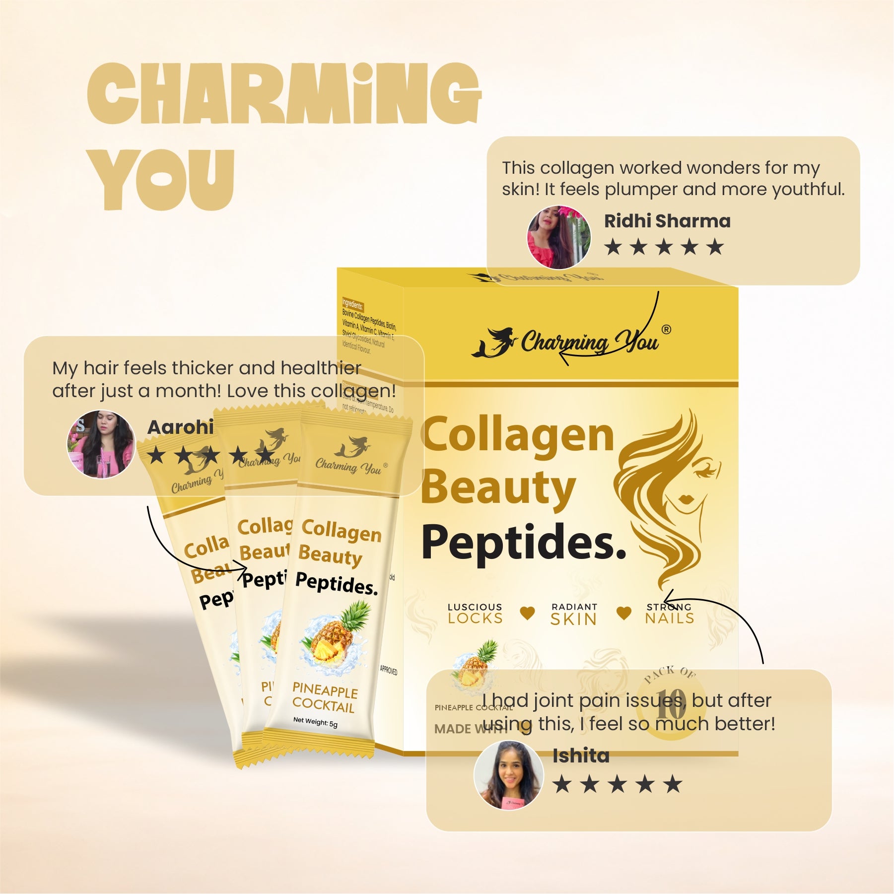 Charming You Collagen Beauty Pineapple Flavor